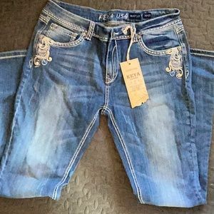 Keyes bling boot cut jeans woman size 34 & 36 western style cowgirl